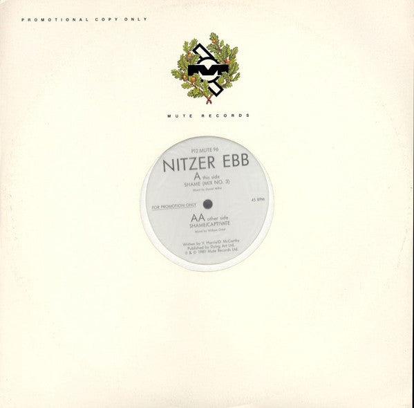 Nitzer Ebb : Shame (12", Promo)