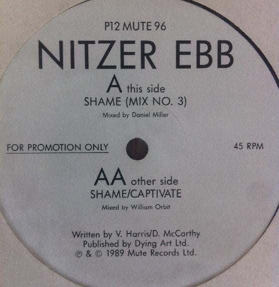 Nitzer Ebb : Shame (12", Promo)