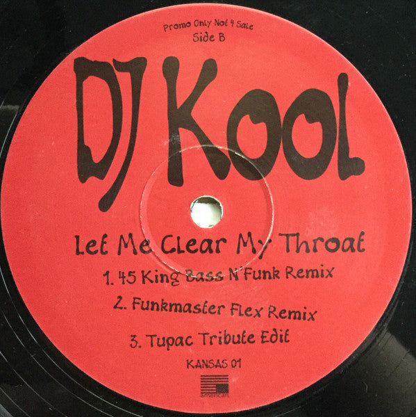DJ Kool : Let Me Clear My Throat (12", Promo)
