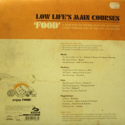 Various : Lowlife's Main Courses 'Food' (2xLP, Album)