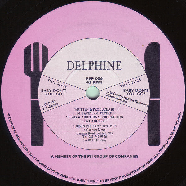 Delphine (2) : Baby Don't You Go (12")