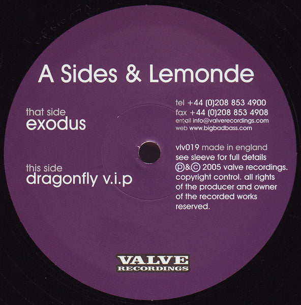 A-Sides / Lemon D : Exodus / Dragonfly VIP (12")