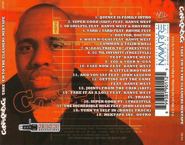 Consequence (2) : Take 'Em To The Cleaners (CD, Mixtape)