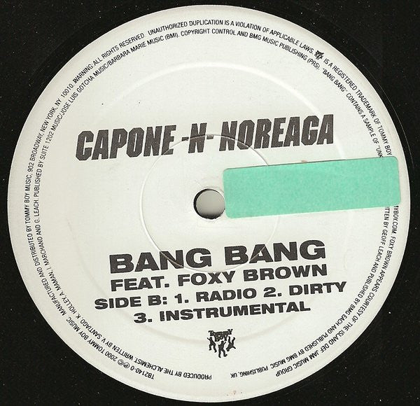 Capone -N- Noreaga : Phone Time / Bang Bang (12")