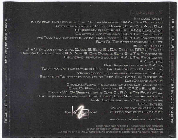 Roadside G's : Lesson: 3 The Key 2 The Game (CD, Album, Col)