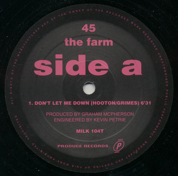 The Farm : Don't Let Me Down (12")