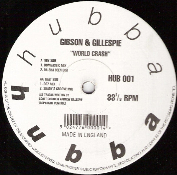 Gibson & Gillespie : World Crash (12")