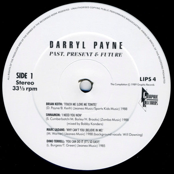 Darryl Payne : Past, Present & Future (LP, Comp)