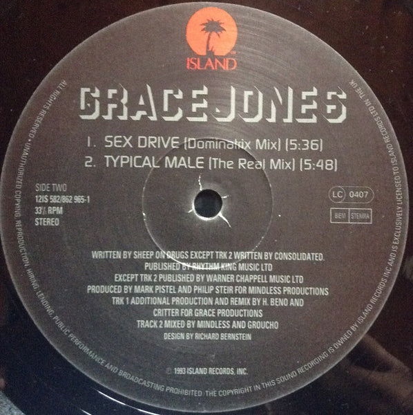 Grace Jones : Sex Drive (12", Maxi)
