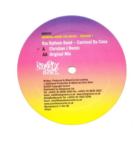 Rio Rhythm Band : Carnival Da Casa (12")