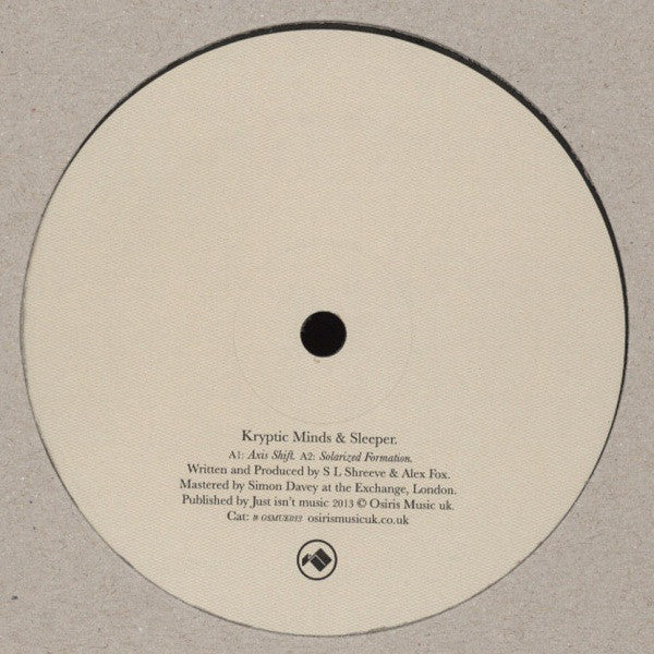 Kryptic Minds & Sleeper (5) : Axis Shift / Solarized Formation (12", Sil)