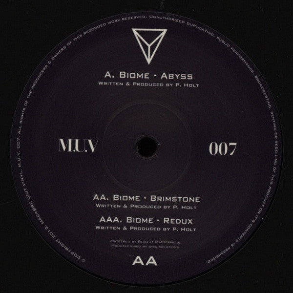 Biome (2) : Abyss / Brimstone / Redux (12")