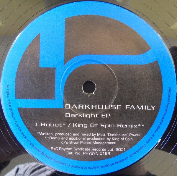 Darkhouse Family : Darklight EP (12", EP)