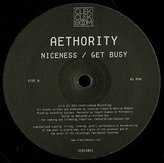 Aethority : Niceness / Get Busy (12")