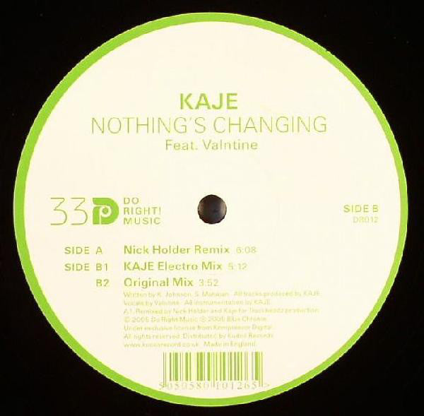 Kaje : Nothing's Changing (12")