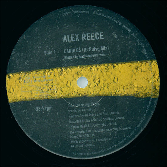 Alex Reece : Candles (DJ Pulse & Playboys For Life Remixes) (12", Promo)