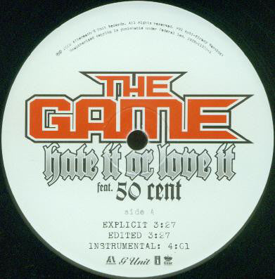 The Game (2) / 50 Cent : Hate It Or Love It (12")