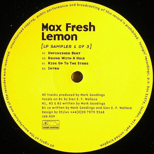 Max Fresh : Lemon EP (12")
