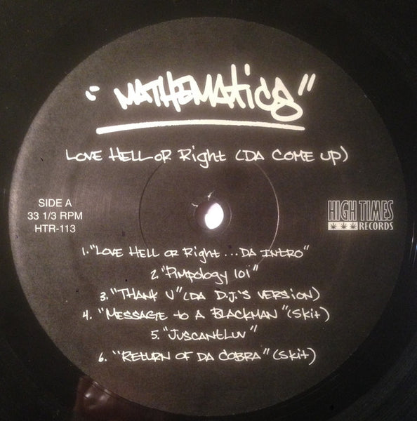 Allah Mathematics : Love Hell Or Right (Da Come Up) (2xLP, Album)