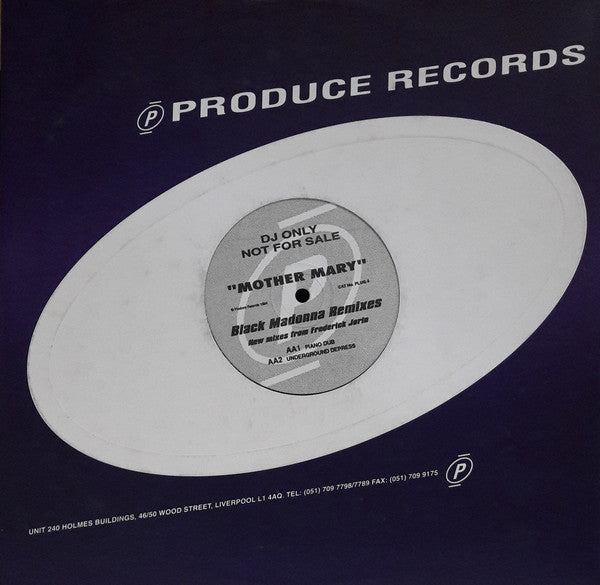 U.N.I.T.E.D. : Mother Mary (Black Madonna Remixes) (12", Promo)