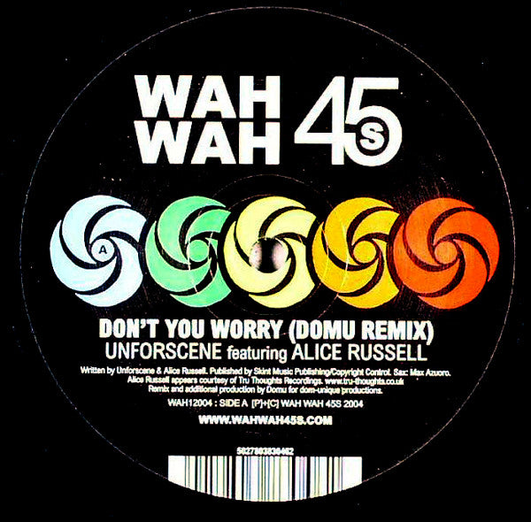 Unforscene : Don't You Worry (Domu Remixes) (12")