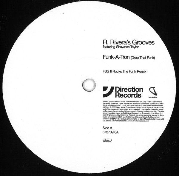 R. Rivera's Grooves* Featuring Shawnee Taylor : Funk-A-Tron (Drop That Funk) (12")