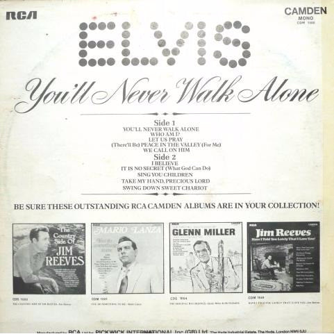 Elvis Presley : You'll Never Walk Alone (LP, Album, Comp, Mono, Tur)