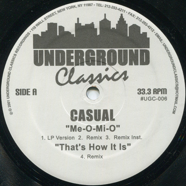 Casual : Me-O-Mi-O / That's How It Is / Rock On / Later On (12", Unofficial)