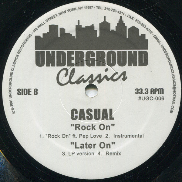 Casual : Me-O-Mi-O / That's How It Is / Rock On / Later On (12", Unofficial)