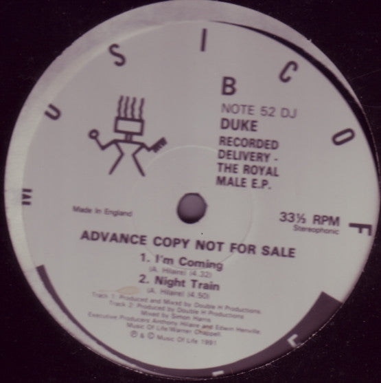 MC Duke : Recorded Delivery - The Royal Male E.P. (12", EP, Promo)