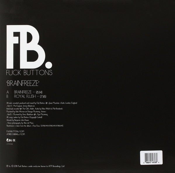 Fuck Buttons : Brainfreeze (12", Single, Ltd, Cle)