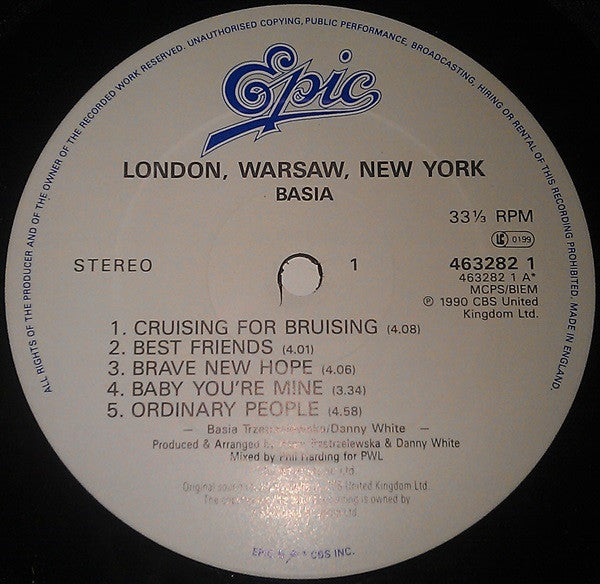 Basia : London Warsaw New York (LP, Album)