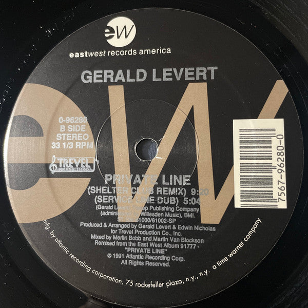 Gerald Levert : Private Line (12")