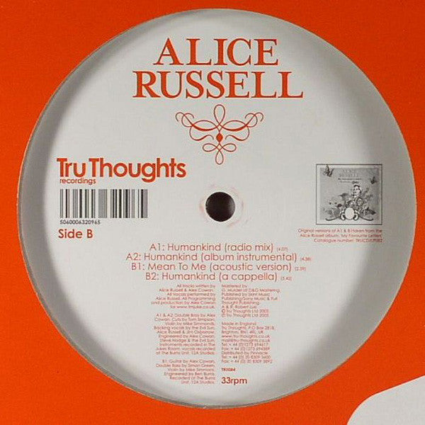 Alice Russell : Humankind (12", Single)