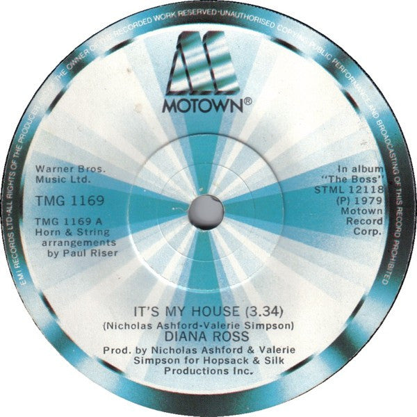 Diana Ross : It's My House (7", Single)