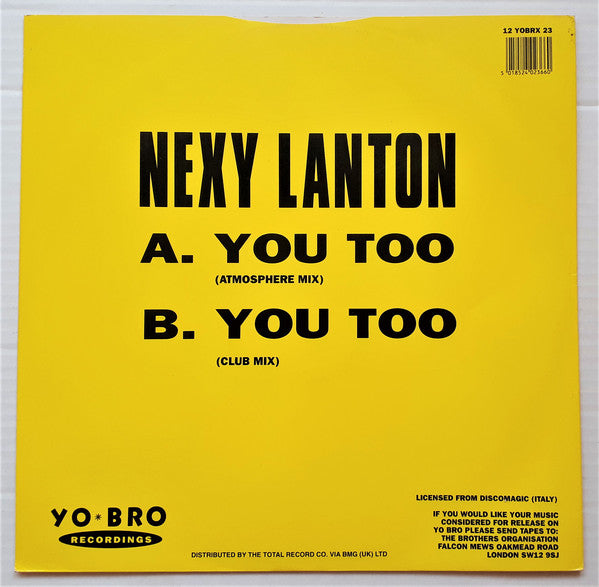 Nexy Lanton : You Too (12")