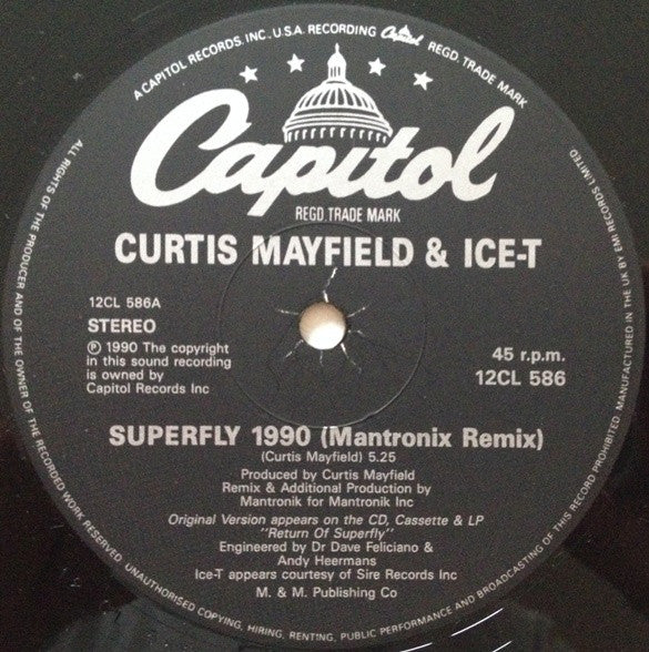 Curtis Mayfield & Ice-T : Superfly 1990 (12", Single)