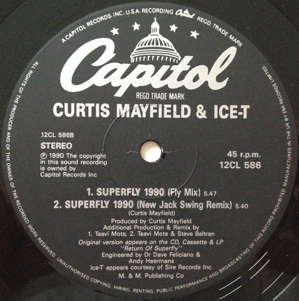 Curtis Mayfield & Ice-T : Superfly 1990 (12", Single)