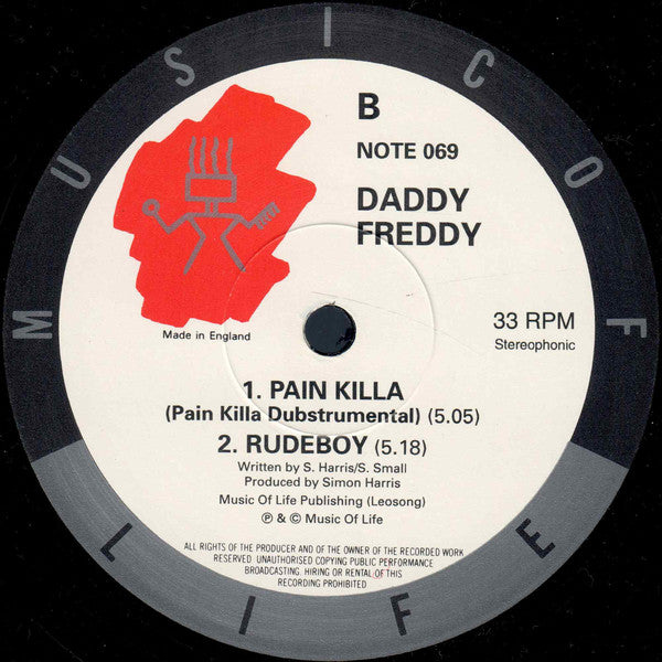 Daddy Freddy : Pain Killa (12")