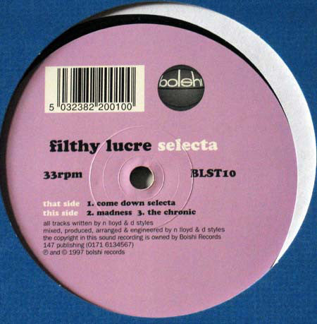 Filthy Lucre (2) : Selecta (12")