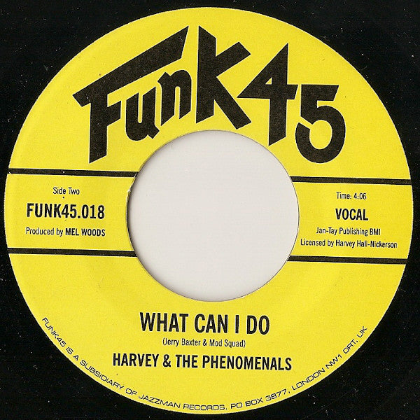 Harvey & The Phenomenals : Soul & Sunshine / What Can I Do (7", Single)