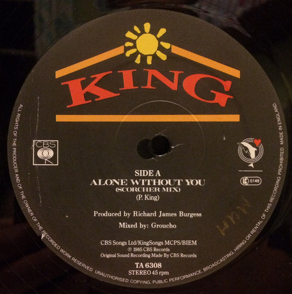 King : Alone Without You (Scorcher Mix) (12", Wit)