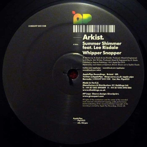 Arkist Feat. Lee Risdale : Summer Shimmer (12")