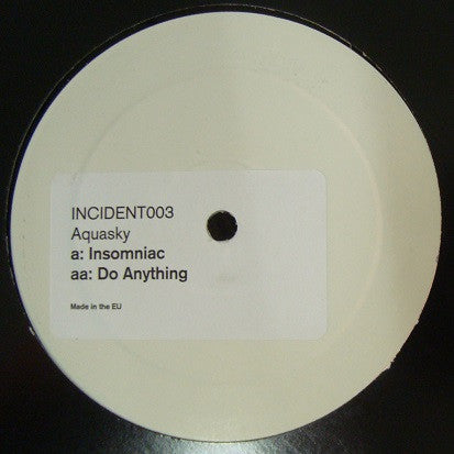 Aquasky : Insomniac / Do Anything (12", Promo, W/Lbl, Sti)