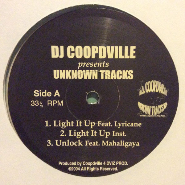 DJ Coop D'ville : Presents Unknown Tracks (12", Cle)
