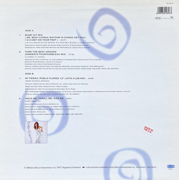 Gloria Estefan : Hold Me, Thrill Me, Kiss Me (12", Single)