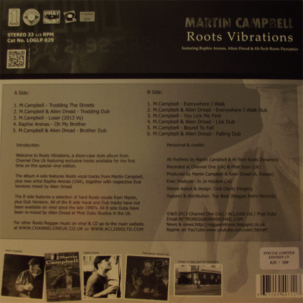Martin Campbell Featuring Raphie Arenas, Alien Dread & Hi Tech Roots Dynamics : Roots Vibrations (LP, Ltd, Num)