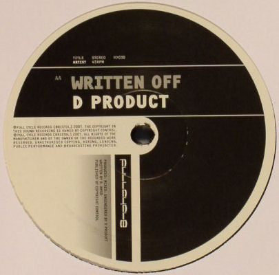 D Product : Telemetry / Written Off (12")