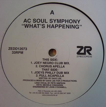 AC Soul Symphony : What's Happening (12")