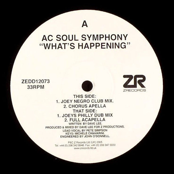 AC Soul Symphony : What's Happening (12")